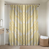 Pastel Yellow Mermaid Puakenikeni Maile Lei Bathroom Set