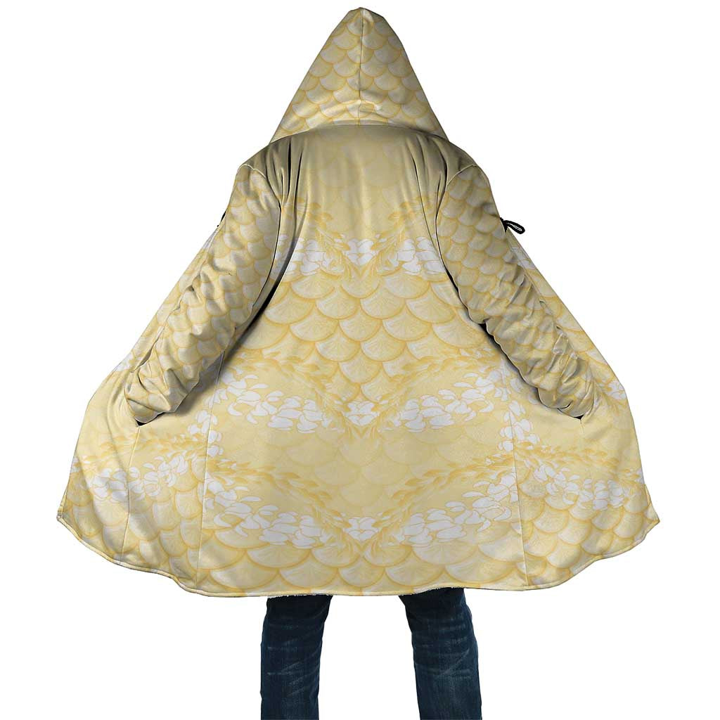 Pastel Yellow Mermaid Puakenikeni Maile Lei Cloak