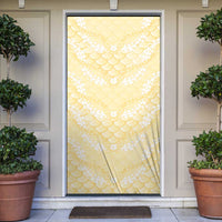 Pastel Yellow Mermaid Puakenikeni Maile Lei Door Cover