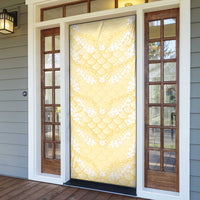 Pastel Yellow Mermaid Puakenikeni Maile Lei Door Cover