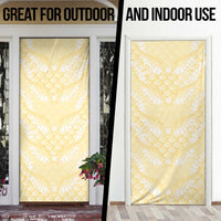 Pastel Yellow Mermaid Puakenikeni Maile Lei Door Cover