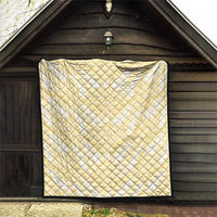Pastel Yellow Mermaid Puakenikeni Maile Lei Quilt