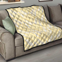 Pastel Yellow Mermaid Puakenikeni Maile Lei Quilt