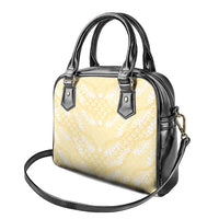 Pastel Yellow Mermaid Puakenikeni Maile Lei Shoulder Handbag