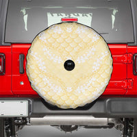 Pastel Yellow Mermaid Puakenikeni Maile Lei Spare Tire Cover LT01 - Polynesian Pride