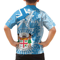 Personalised Fiji Day Family Matching Puletasi and Hawaiian Shirt Fijian Map Hibiscus Tapa Pattern LT01 - Polynesian Pride
