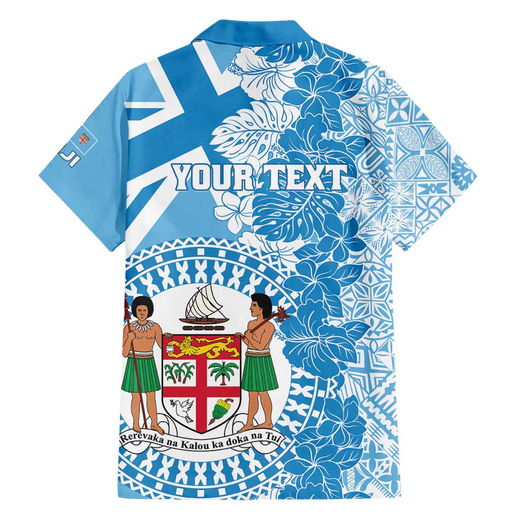 Personalised Fiji Day Family Matching Short Sleeve Bodycon Dress and Hawaiian Shirt Fijian Map Hibiscus Tapa Pattern LT01 - Polynesian Pride