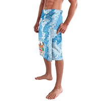Personalised Fiji Day Lavalava Fijian Map Hibiscus Tapa Pattern LT01