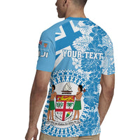 Personalised Fiji Day Rugby Jersey Fijian Map Hibiscus Tapa Pattern LT01