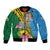 Personalised Malampa Fiji Day Bomber Jacket Tropical Tapa Pattern