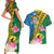 Personalised Malampa Fiji Day Couples Matching Short Sleeve Bodycon Dress and Hawaiian Shirt Tropical Tapa Pattern