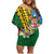 Personalised Malampa Fiji Day Family Matching Off Shoulder Short Dress and Hawaiian Shirt Tropical Tapa Pattern