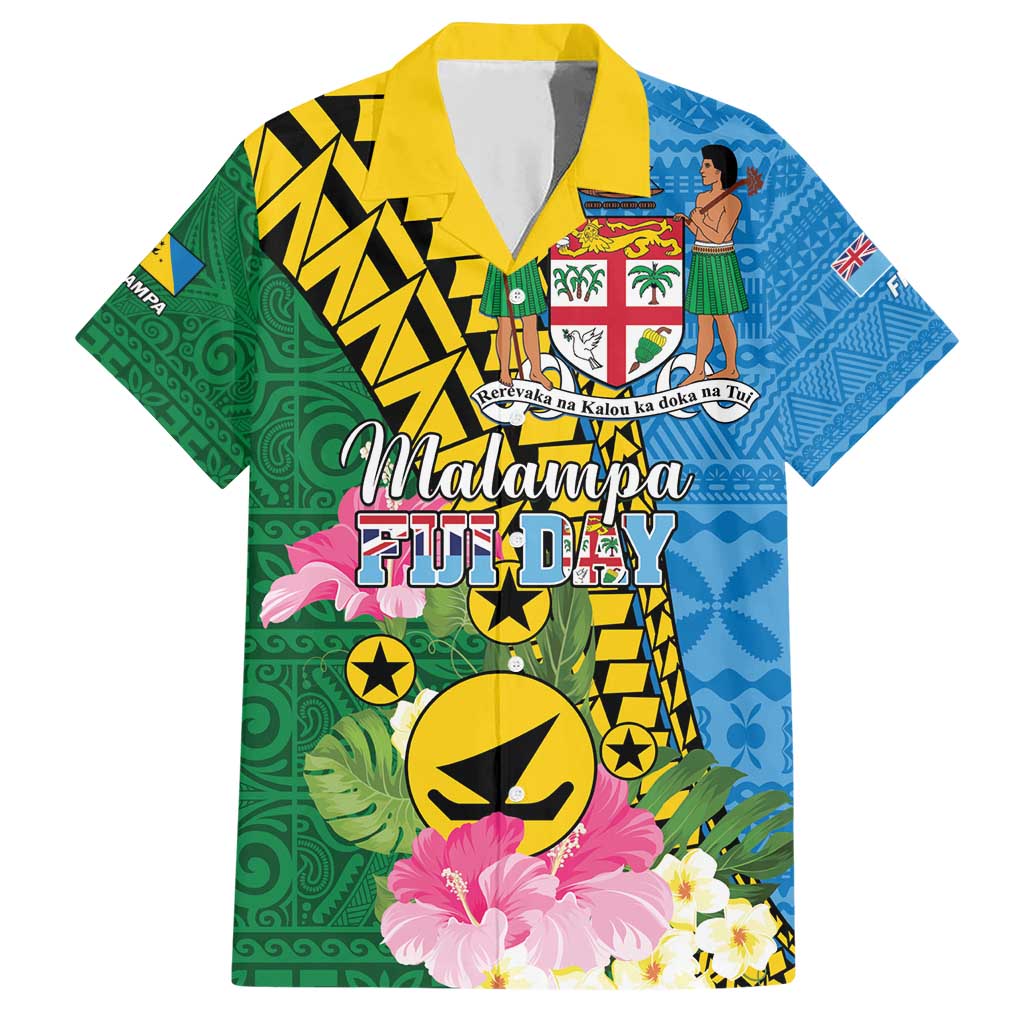 Personalised Malampa Fiji Day Family Matching Short Sleeve Bodycon Dress and Hawaiian Shirt Tropical Tapa Pattern LT01 Dad's Shirt - Short Sleeve Art - Polynesian Pride