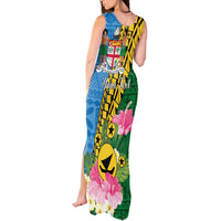 Personalised Malampa Fiji Day Tank Maxi Dress Tropical Tapa Pattern