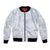 Samoa White Sunday Bomber Jacket Plumeria Floral