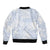 Samoa White Sunday Bomber Jacket Plumeria Floral