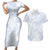 Samoa White Sunday Couples Matching Short Sleeve Bodycon Dress and Hawaiian Shirt Plumeria Floral