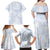 Samoa White Sunday Family Matching Off Shoulder Maxi Dress and Hawaiian Shirt Plumeria Floral