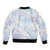 Samoa White Sunday Bomber Jacket Sweet Pastel Plumeria Floral