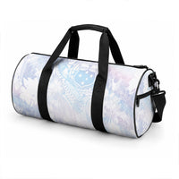 Samoa White Sunday Duffle Bag Sweet Pastel Plumeria Floral LT01 - Polynesian Pride