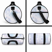 Samoa White Sunday Duffle Bag Sweet Pastel Plumeria Floral LT01 - Polynesian Pride