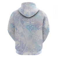 Samoa White Sunday Hoodie Sweet Pastel Plumeria Floral