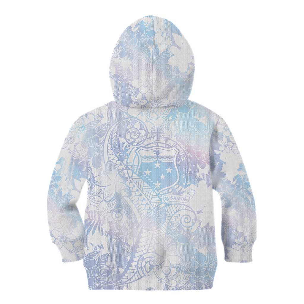 Samoa White Sunday Kid Hoodie Sweet Pastel Plumeria Floral