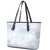 Samoa White Sunday Leather Tote Bag Sweet Pastel Plumeria Floral