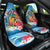 Personalized Aloha Hawaii Skeleton Surfing Car Seat Cover Tribal Shark Plumeria