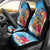 Personalized Aloha Hawaii Skeleton Surfing Car Seat Cover Tribal Shark Plumeria