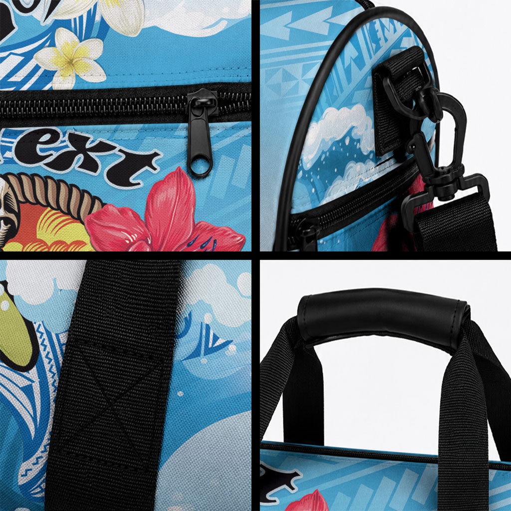 Personalized Aloha Hawaii Skeleton Surfing Duffle Bag Tribal Shark Plumeria LT01 - Polynesian Pride