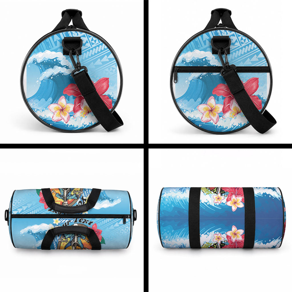 Personalized Aloha Hawaii Skeleton Surfing Duffle Bag Tribal Shark Plumeria LT01 - Polynesian Pride