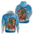 Personalized Aloha Hawaii Skeleton Surfing Hoodie Tribal Shark Plumeria