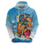 Personalized Aloha Hawaii Skeleton Surfing Hoodie Tribal Shark Plumeria