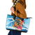 Personalized Aloha Hawaii Skeleton Surfing Leather Tote Bag Tribal Shark Plumeria