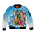 Personalized Aloha Hawaii Skeleton Surfing Sleeve Zip Bomber Jacket Tribal Shark Plumeria