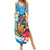 Personalized Aloha Hawaii Skeleton Surfing Summer Maxi Dress Tribal Shark Plumeria