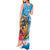 Personalized Aloha Hawaii Skeleton Surfing Tank Maxi Dress Tribal Shark Plumeria