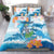 Personalized Hawaii Hula Girl Skeleton Dancing Bedding Set Hibiscus Tribal Shark