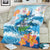 Personalized Hawaii Hula Girl Skeleton Dancing Blanket Hibiscus Tribal Shark