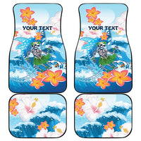 Personalized Hawaii Hula Girl Skeleton Dancing Car Mats Hibiscus Tribal Shark