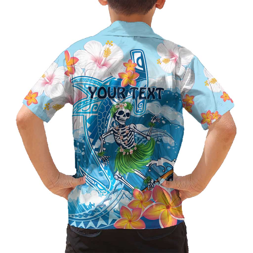 Personalized Hawaii Hula Girl Skeleton Dancing Family Matching Long Sleeve Bodycon Dress and Hawaiian Shirt Hibiscus Tribal Shark LT01 - Polynesian Pride