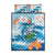 Personalized Hawaii Hula Girl Skeleton Dancing Quilt Bed Set Hibiscus Tribal Shark