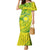 Kia Orana Cook Islands Family Matching Mermaid Dress and Hawaiian Shirt Turtle Yellow Green Polynesian Pattern LT01 Mom's Dress Green - Polynesian Pride