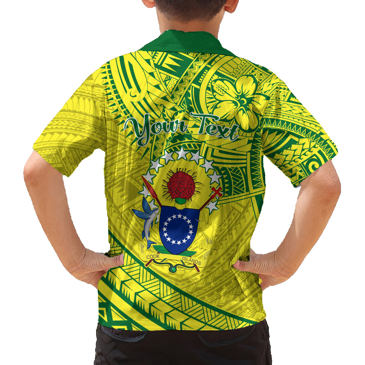 Kia Orana Cook Islands Family Matching Off Shoulder Maxi Dress and Hawaiian Shirt Turtle Yellow Green Polynesian Pattern LT01 - Polynesian Pride