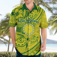 Kia Orana Cook Islands Hawaiian Shirt Turtle Yellow Green Polynesian Pattern LT01 - Polynesian Pride