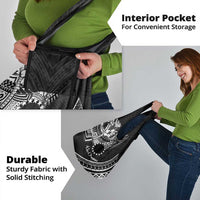 Kia Orana Cook Islands Grocery Bag Circle Stars With Floral White Pattern