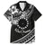 Kia Orana Cook Islands Hawaiian Shirt Circle Stars With Floral White Pattern LT01 Black - Polynesian Pride