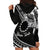 Kia Orana Cook Islands Hoodie Dress Circle Stars With Floral White Pattern LT01 - Polynesian Pride