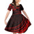 Kia Orana Cook Islands Family Matching Mermaid Dress and Hawaiian Shirt Circle Stars With Floral Red Pattern LT01 Daughter's Dress Red - Polynesian Pride